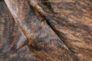 Brown Brindle cowhide rug. Code 95380.