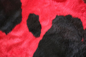 Red and Black cowhide rug. Code 900764.