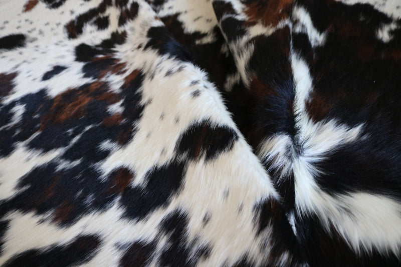 Exotic cowhide rug Tricolor. Code 96137.