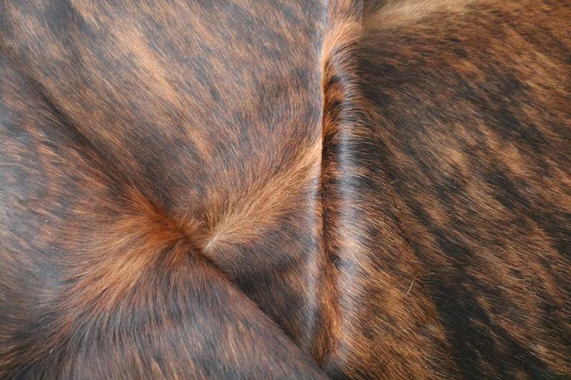 Dark Brindle Cowhide rug. Code 96155.