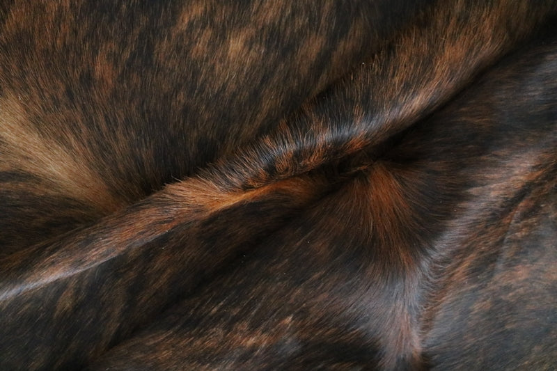 Dark Brindle Cowhide rug. Code 96155.