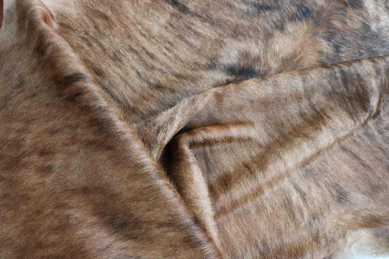 Brown Brindle cowhide rug. Code 96167.