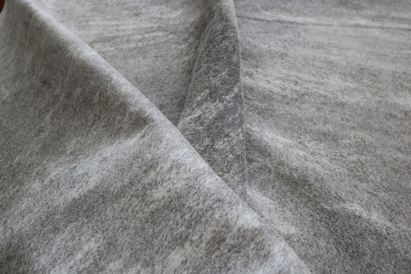 Grey and white Brindle cowhide rug. Code 96198.