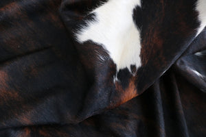 Cowhide rug Tricolor XXXL Premium Collection. Code 97001