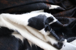 Cowhide rug Tricolor XXXL Premium Collection. Code 97001