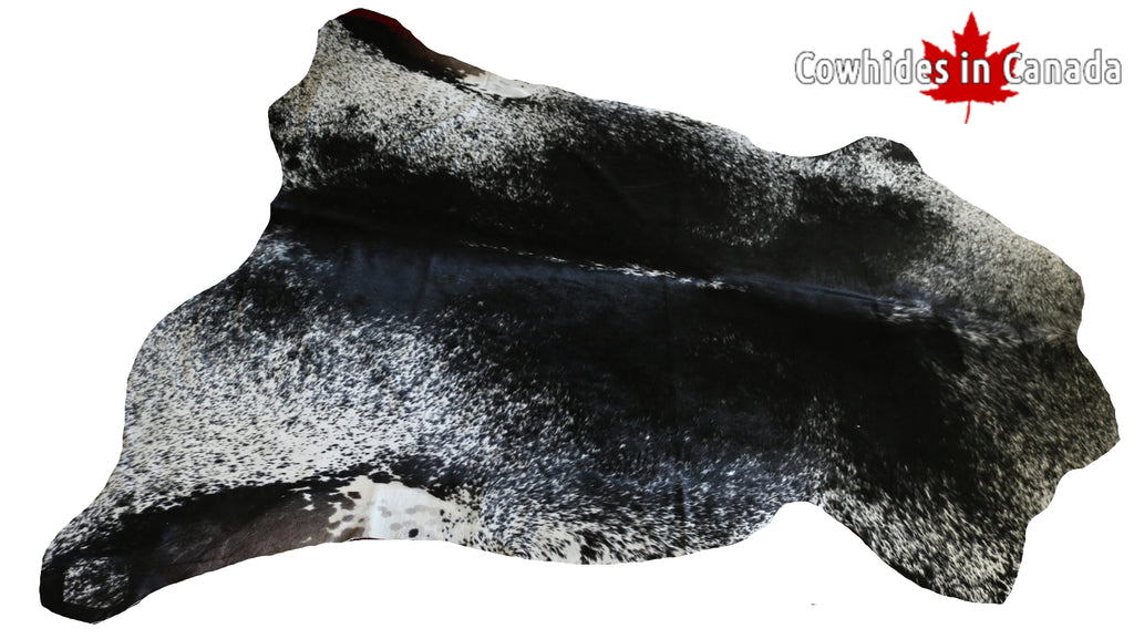 99327- SUPER BIG Black and White Cowhide Rug  SIZE XXXL - Premium Collection