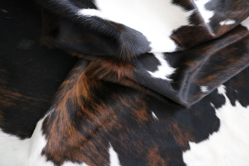 Cowhide Rug Tricolor. Premium Collection XXXL. Code 97006.