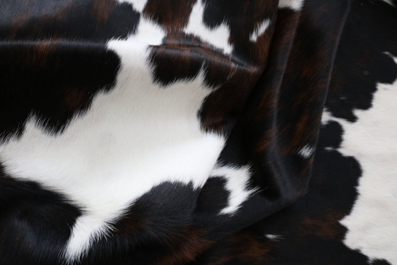 Cowhide Rug Tricolor. Premium Collection XXXL. Code 97006.