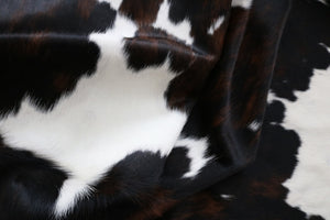 Cowhide Rug Tricolor. Premium Collection XXXL. Code 97006.