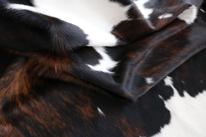 Cowhide Rug Tricolor. Premium Collection XXXL. Code 97006.