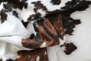 Cowhide Rug Tricolor XXXL Premium Collection. Code 97015.