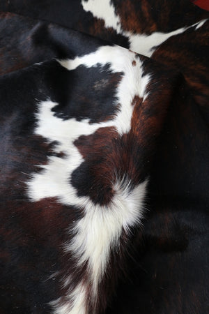 Cowhide Rug Tricolor XXXL Premium Collection. Code 97018.