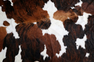 Beautiful Cowhide rug Tricolor XXL. Code 97021.