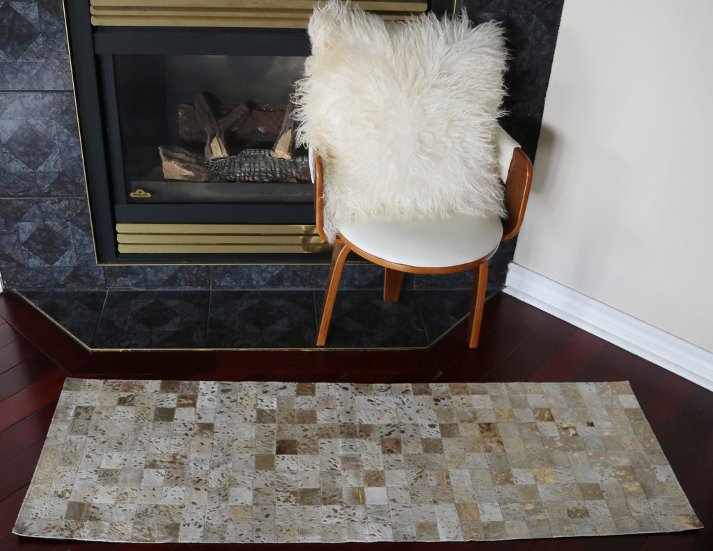 99522  Cowhide Patchwork rug - Premium  Collection RUNNER