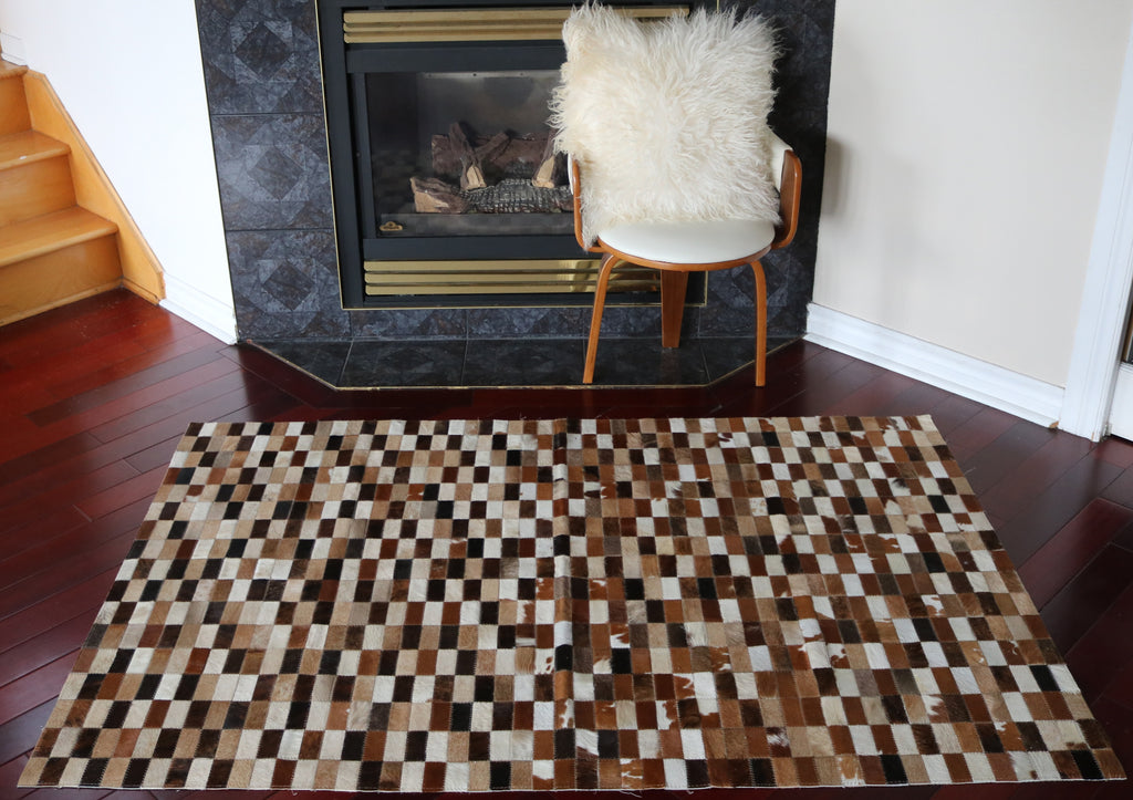 99523  Cowhide Patchwork rug - Premium  Collection