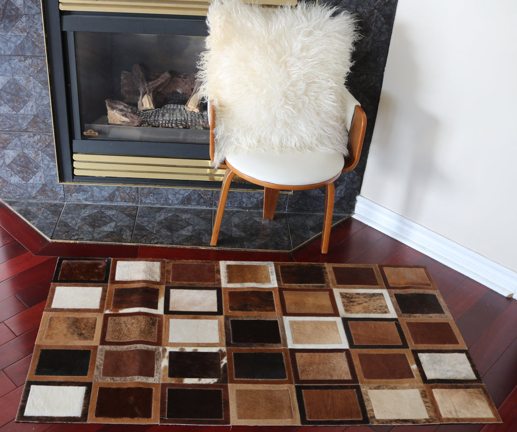 99542 Cowhide Patchwork rug - Premium  Collection RUNNER