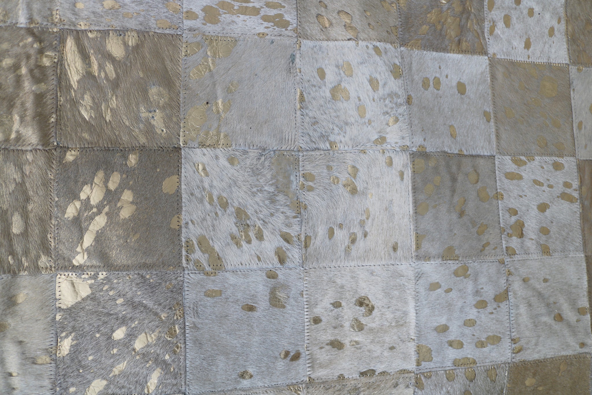 99549 Cowhide Patchwork rug - Premium  Collection GOLDEN SUPER BIG SIZE XXXL