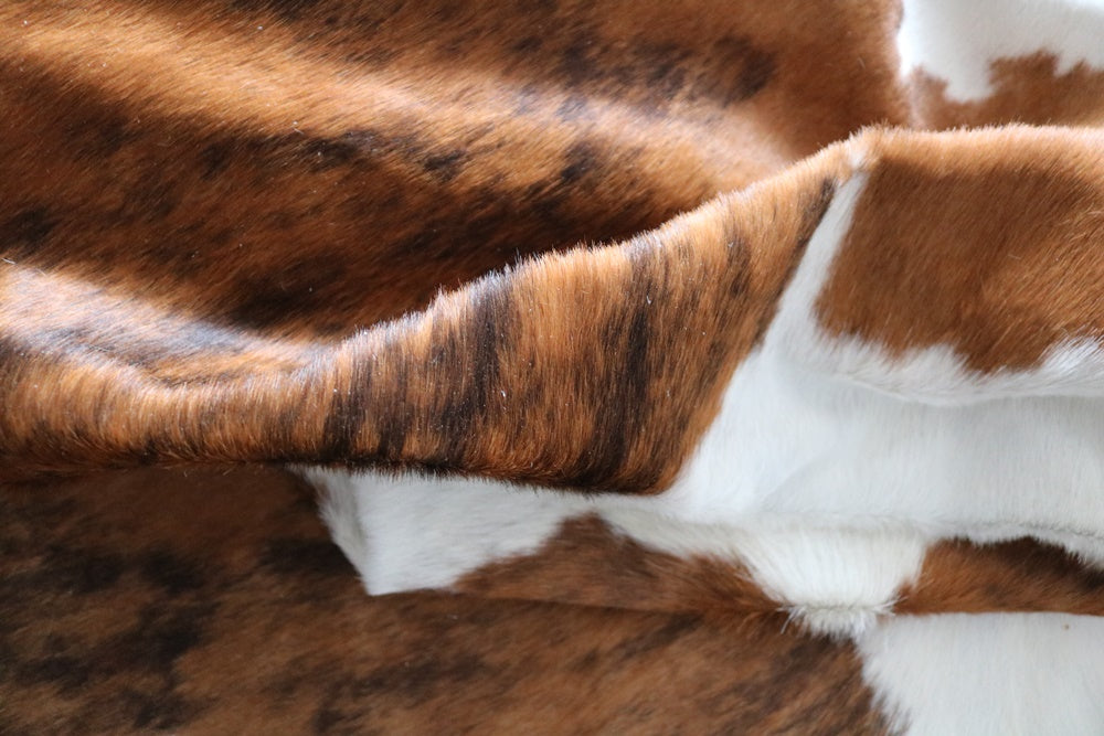 Real Cowhide Rug Tricolor. Premium Collection. Code 98076