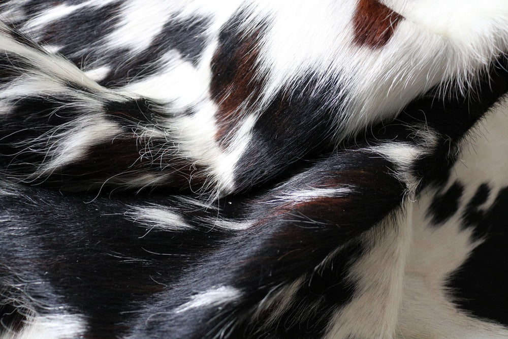 Real Cowhide Rug Tricolor. Premium Collection. Code 98085