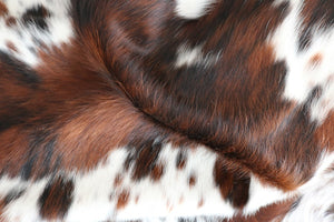 Big Real XXXL Cowhide Rug Tricolor. Premium Collection. Code 98099