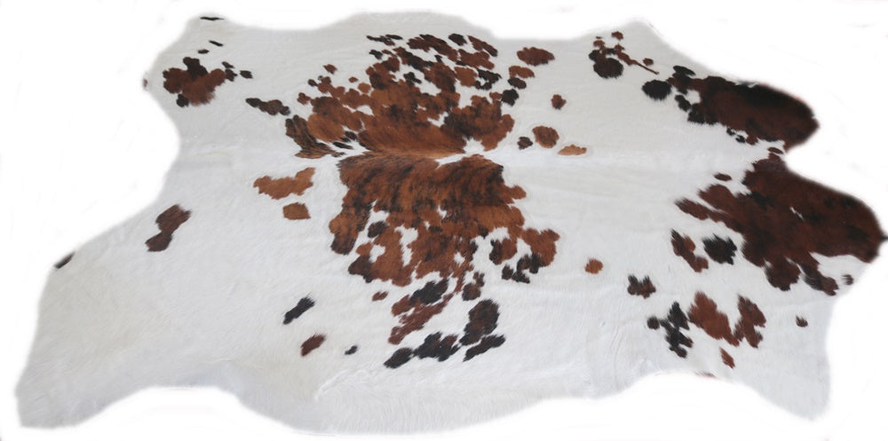 Big Real XXXL Cowhide Rug Tricolor. Premium Collection. Code 98108