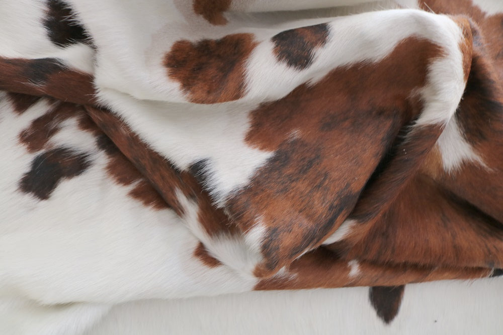 Big Real XXXL Cowhide Rug Tricolor. Premium Collection. Code 98108