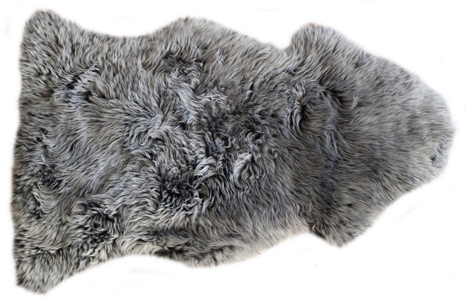 98110  Tapis GRAND peau de Mouton Sheepskin BIG SIZE X 1 DARK GREY