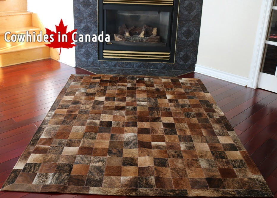 98121  Cowhide rug Collection PATCHWORK Cowhides in Canada