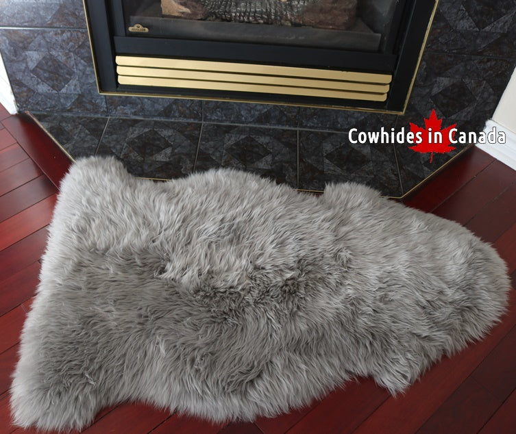 98148  Tapis GRAND peau de Mouton Sheepskin BIG SIZE X 1 LIGHT GREY