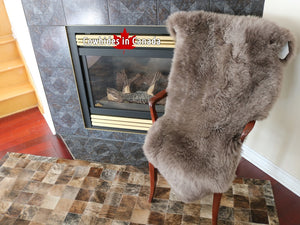 98208  Tapis GRAND peau de Mouton Sheepskin BIG SIZE X 1 BROWN