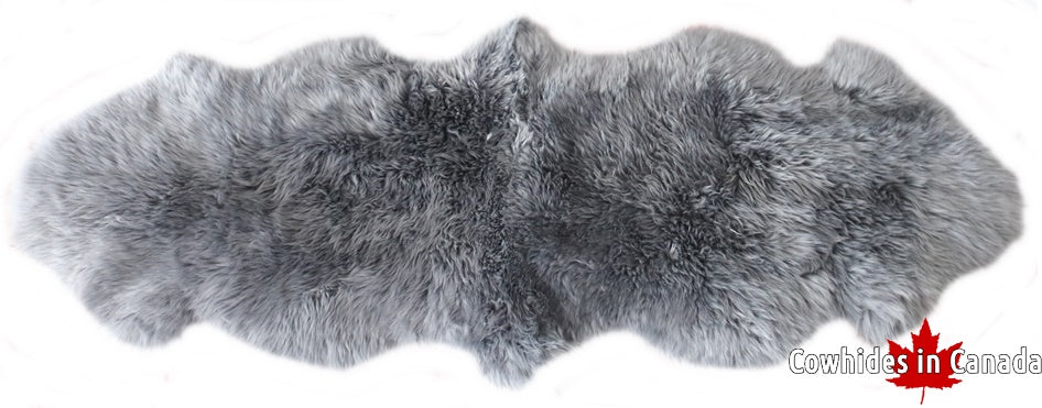 98211  Tapis GRAND peau de Mouton Sheepskin BIG SIZE  GREY