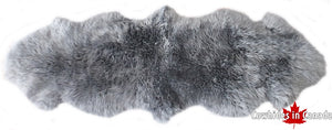 98211  Tapis GRAND peau de Mouton Sheepskin BIG SIZE  GREY