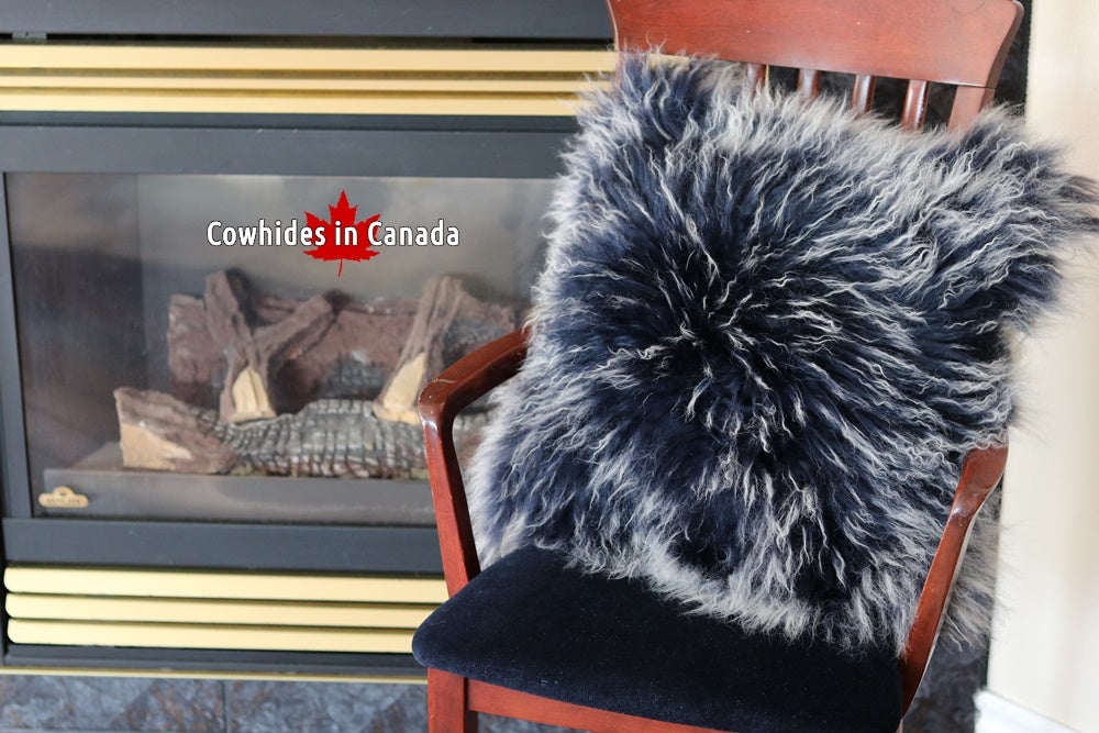 98218 PILLOW TIBETAN LAMB FUR COLLECTION COWHIDES IN CANADA PREMIUM