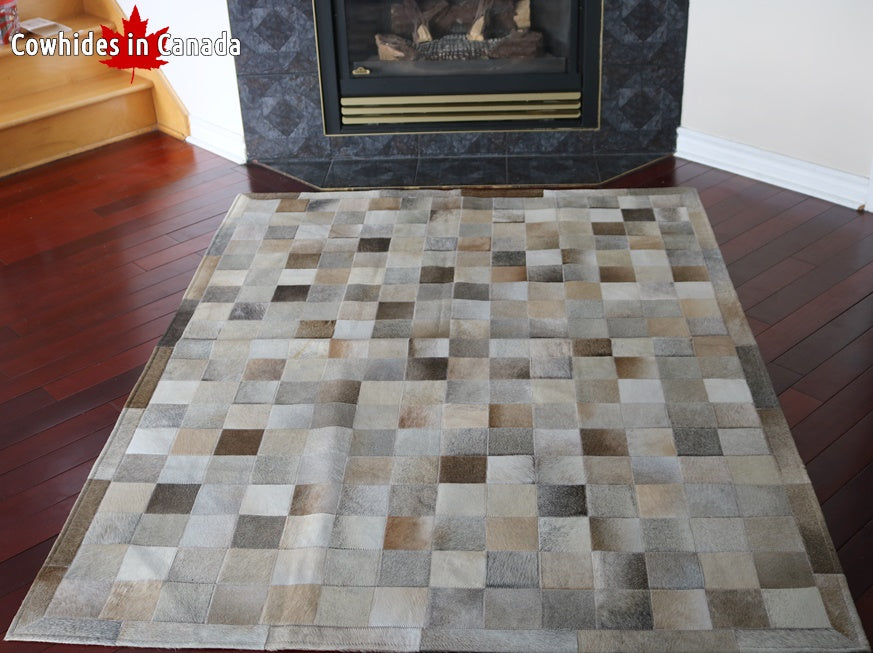 98224  Cowhide rug Collection PATCHWORK Cowhides in Canada