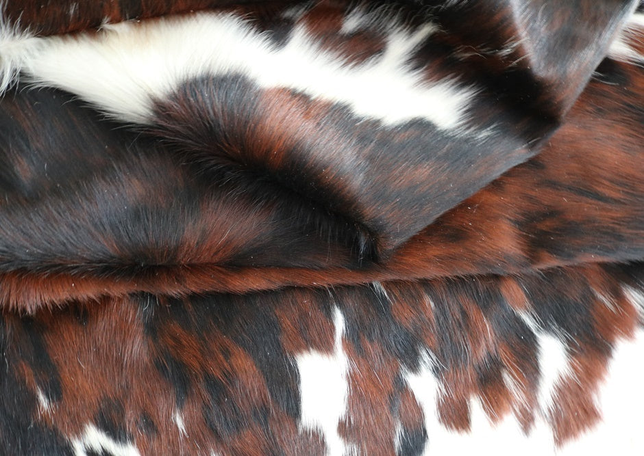 Big Real XXXL Cowhide Rug Tricolor. Premium Collection. Code 98245