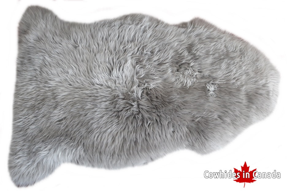 98247 Tapis GRAND peau de Mouton Sheepskin BIG SIZE X 1 GRIS GREY