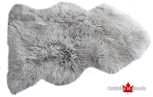 98249 Tapis GRAND peau de Mouton Sheepskin BIG SIZE X 1 GRIS GREY