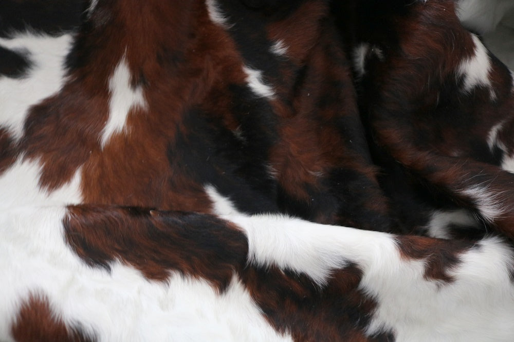 Big Real XXL Cowhide Rug Tricolor. Premium Collection. Code 98280