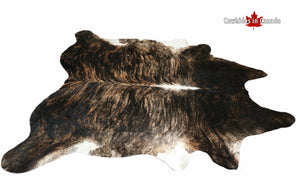 98321 BIG SIZE XXL BRINDLE DARK COWHIDE RUG-  Premium Collection