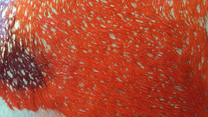 77101 Acid Wash Orange and Golden cowhide pillows.