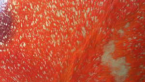77101 Acid Wash Orange and Golden cowhide pillows.