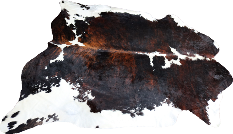 Cowhide Rug Tricolor XXXL Premium Collection. Code 97018.