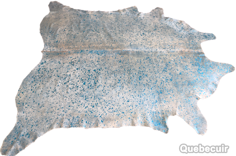 Big Blue Metallic cowhide rug XXXL . Code 96129.