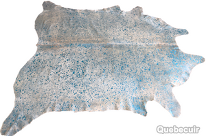 Big Blue Metallic cowhide rug XXXL . Code 96129.