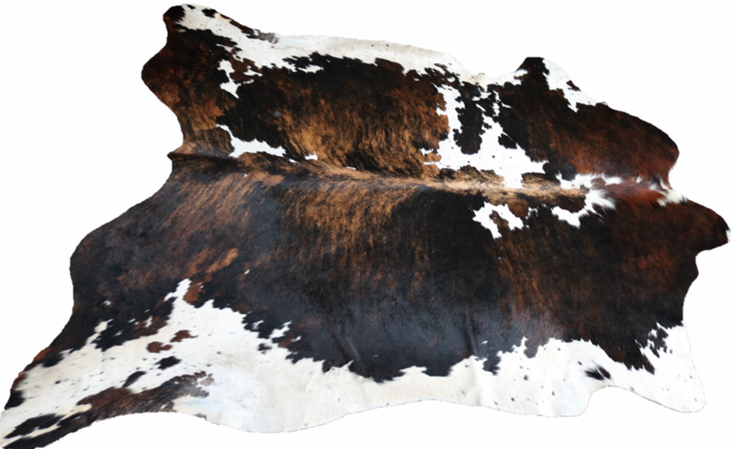 Cowhide rug Tricolor XXXL Premium Collection. Code 97000