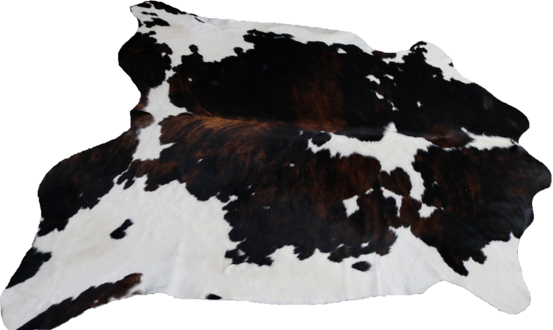 Cowhide Rug Tricolor. Premium Collection XXXL. Code 97006.