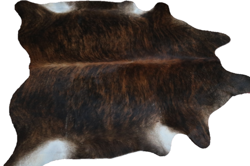 Dark Brindle Cowhide rug. Code 96155.