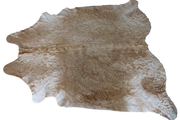 Long hair light Brown Cowhide rug.Code 9700.