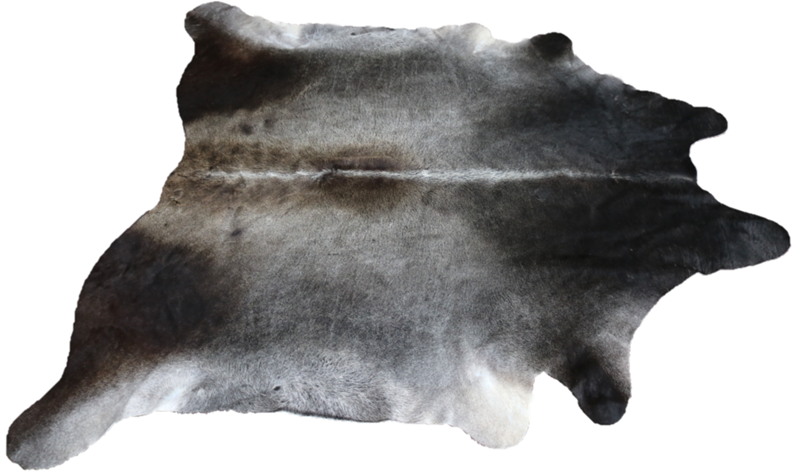 Grey and Brown cowhide rug XXL. Collection Quebecuir Premium. Code 10148.