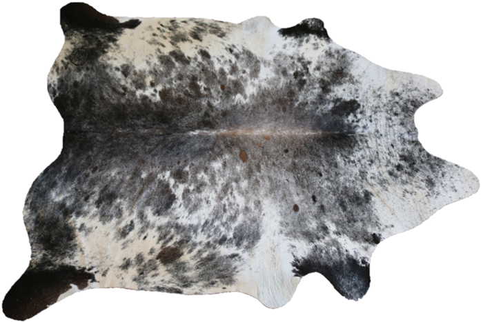 Exotic Brown  , White and grey  cowhide rug. Code 96138.